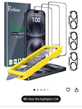 Tempered Glass Screen Protector Kit for Cell Phones